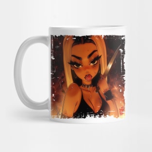 Baddie Revenge Diva with Knife Latina Mug